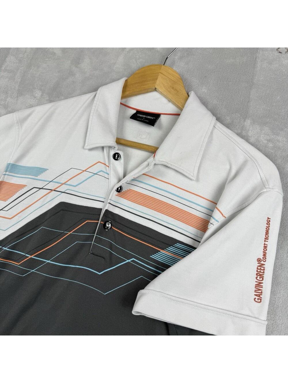 Galvin Green Golf Polo Shirt Mens Large Performance Golf Sweden Preppy Summer